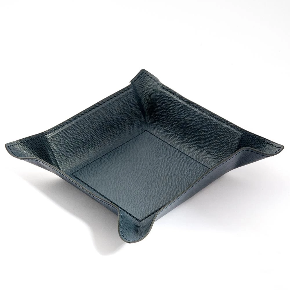 Taschenleerer Quadratisch Leder Dunkelblau