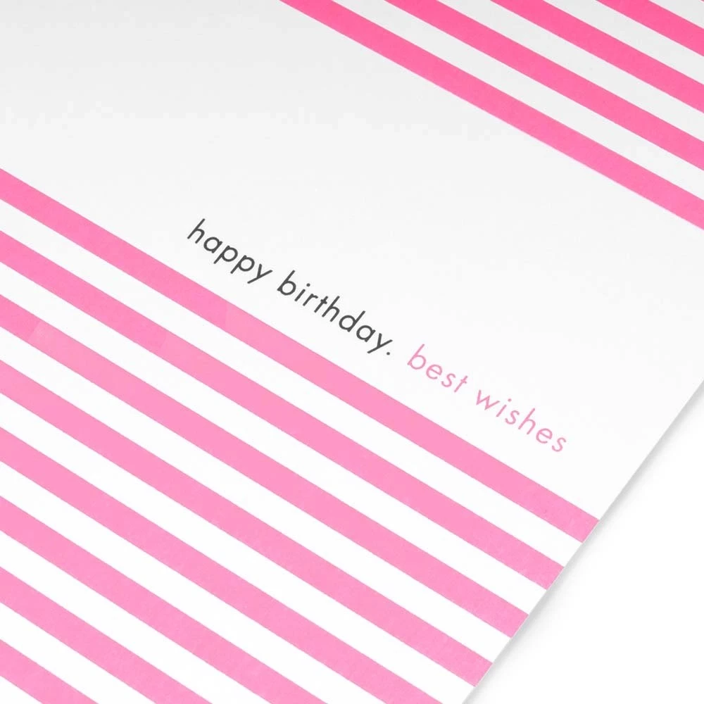 Geburtstagskarte Stripes Neonpink