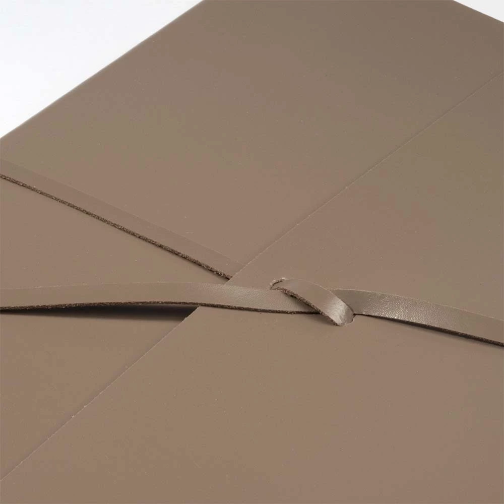 Fotoalbum mit Band 50 Blatt Leder Latte