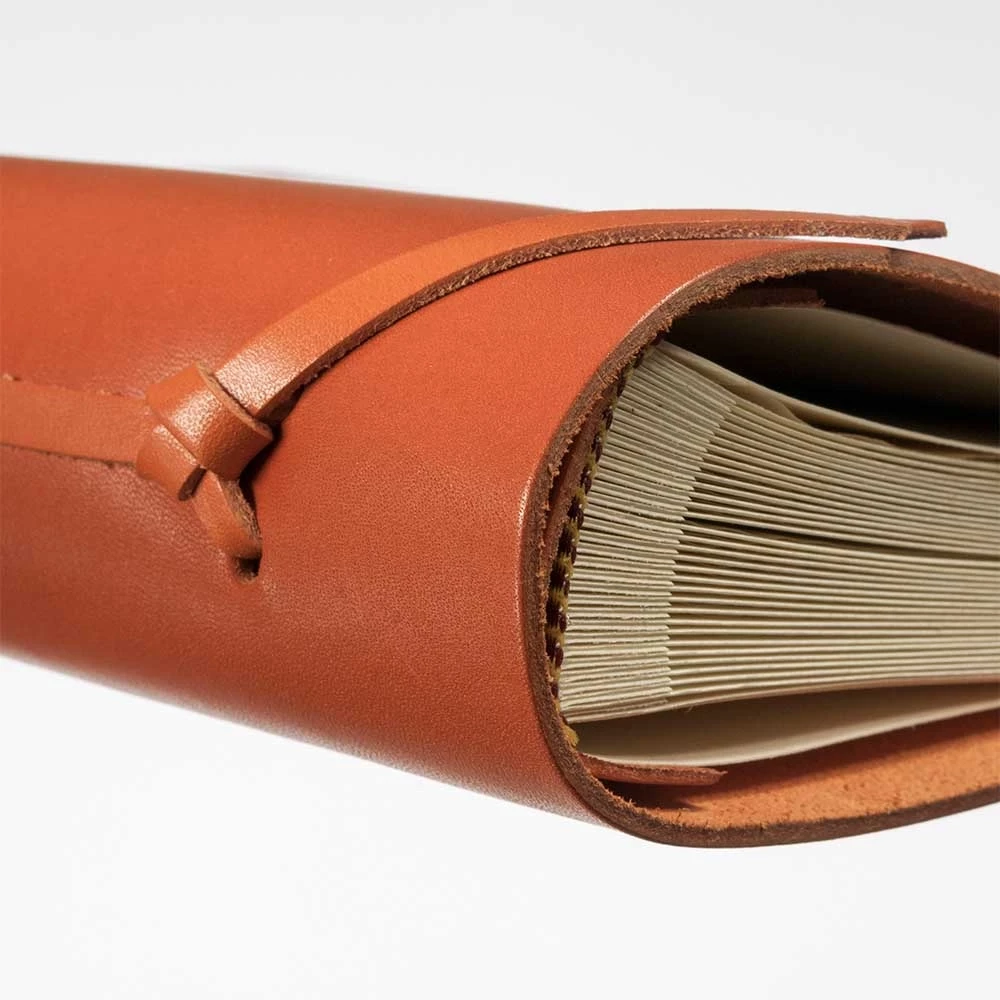 Fotoalbum 30 Blatt Leder Orange