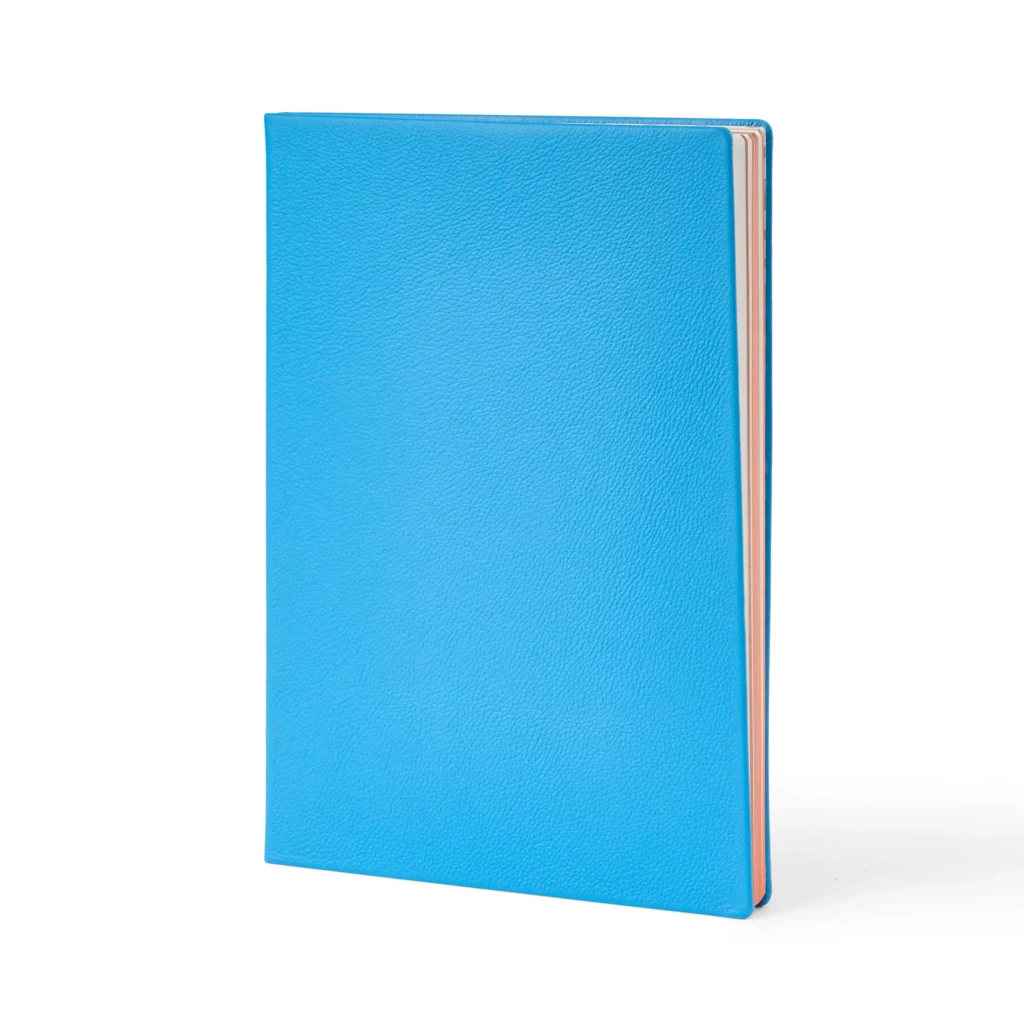 Notizbuch A4 Dotted Leder Blau