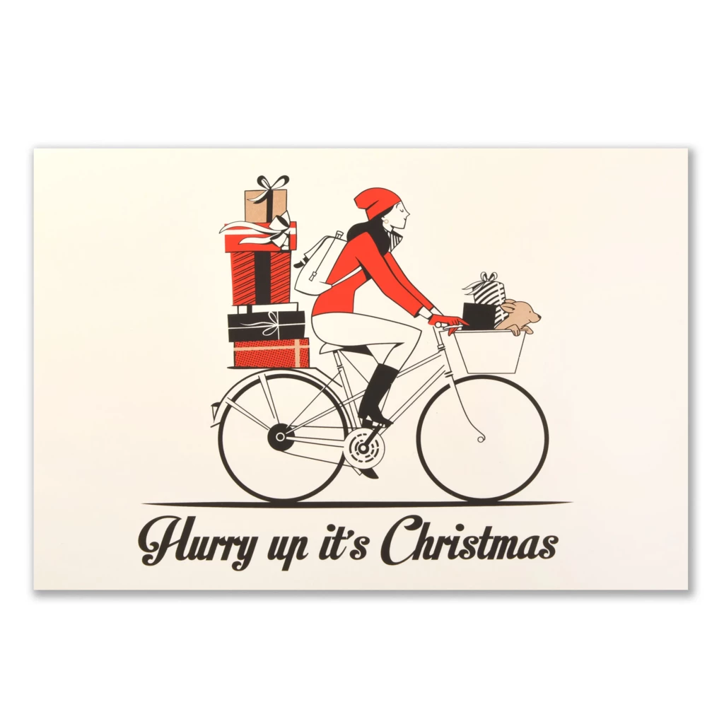 Weihnachtskarte Hurry up it's Christmas A5