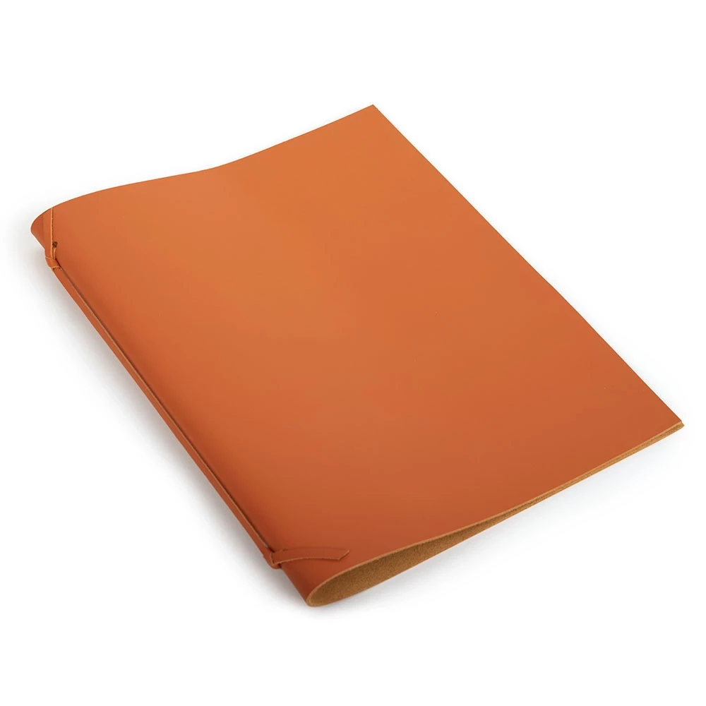 Kleine Präsentationsmappe Sottomano Leder Orange