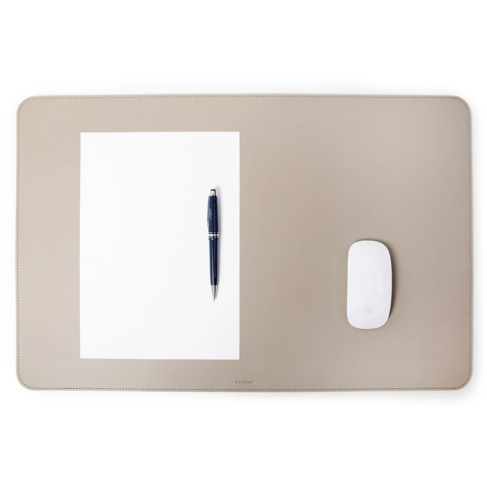Schreibtischunterlage Leder Taupe
