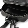 Leder Rucksack Adri in Schwarz - 5