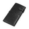 Reise Portemonnaie Python Leder Schwarz - 3