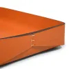 Leder Ablagekasten A4 Orange - 2