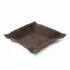 Leder Taschenleerer Wildleder Quadratisch Lava - 2