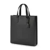 Leder Business Tote Bag Schwarz