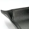 Leder Taschenleerer Quadratisch Schwarz - 2