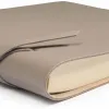 Leder Skizzenblock Groß Taupe - 5