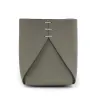 Stiftebecher Quadratisch Leder Grau/Orange - 4