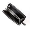 Leder Portemonnaie für Karten Schwarz - 2