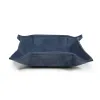 Leder Taschenleerer Wildleder Quadratisch Royalblau - 2