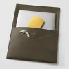 Leder Laptoptasche Rangergrün - 4