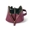 Kosmetiktasche Adri Leder Aubergine - 2