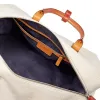 Leder Reisetasche Porto Cervo Orange-Weiß - 3