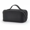 Leder Kosmetiktasche Adri in Schwarz