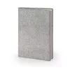 Notizbuch A5 Gepunktet Leder Silber