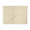 Leder Fotoalbum mit Band 25 Blatt Creme