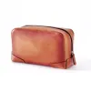 Leder Kulturtasche Porto Cervo in Orange