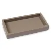 Leder Tablett Boar 24x12 cm Taupe - 4