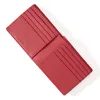 Leder Portemonnaie für Karten Leder, Rot - 3