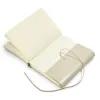 Leder Fotoalbum mit Band 50 Blatt Creme - 3