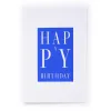 Geburtstagskarte Happy Birthday – Blau – Diplomat