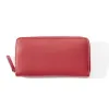 Leder Portemonnaie mit Zip Rot - 2