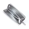 Leder Portemonnaie mit Zip Granit - 3