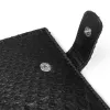 Reise Portemonnaie Python Leder Schwarz - 5