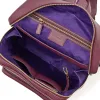 Leder Rucksack Adri in Aubergine - 3