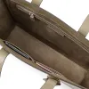 Leder Business Tote Bag Taupe - 4