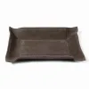 Leder Taschenleerer Wildleder Rechteckig Lava