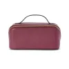 Kosmetiktasche Adri Leder Aubergine