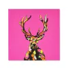 Grußkarte Hirsch Neon Pink