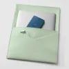 Leder Laptoptasche Mint - 4