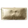 Leder Pochette mit Band Gold