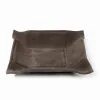 Leder Taschenleerer Wildleder Quadratisch Lava