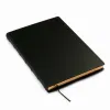 Leder Gästebuch A4 Schwarz mit Goldschnitt - 3