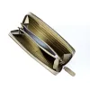 Leder Portemonnaie mit Zip Olive - 3