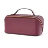 Kosmetiktasche Adri Leder Aubergine - 3