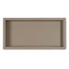 Leder Tablett Boar 24x12 cm Taupe