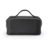 Leder Kosmetiktasche Adri in Schwarz - 3
