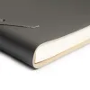 Leder Skizzenblock Groß Dunkelgrau - 4