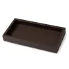 Leder Tablett Hirschleder 24x12 cm Moccabraun - 3