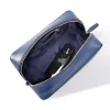 Leder Kulturtasche Porto Cervo in Blau - 2