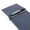 Leder Kartenetui mit Geldclip Blau 6 Karten - 2