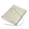 Leder Fotoalbum mit Band 50 Blatt Creme - 2
